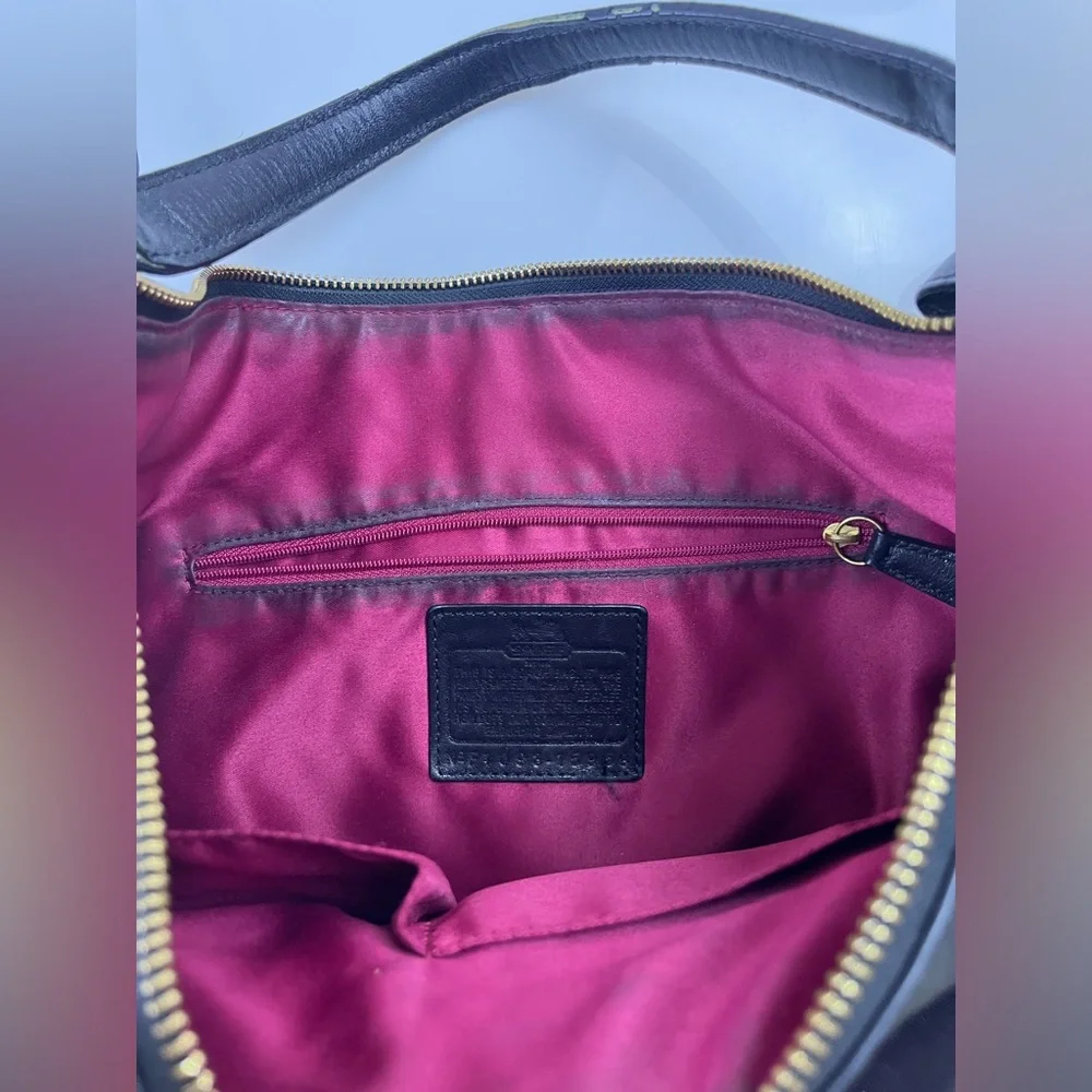 Coach Black Hobo Bag with Sling N239-22 - Picture 4 of 7